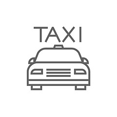 Image showing Taxi line icon.