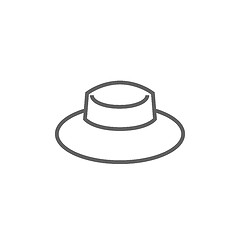 Image showing Summer hat line icon.