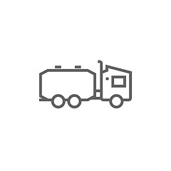 Image showing Truck liquid cargo line icon.