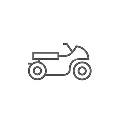 Image showing Motorcycle line icon.