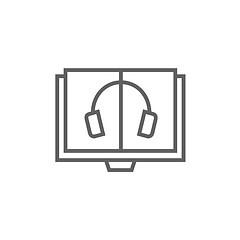 Image showing Audiobook line icon.