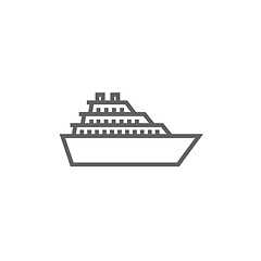 Image showing Cruise ship line icon.