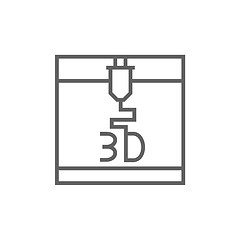 Image showing Tree D printing line icon.