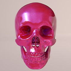 Image showing Red shine skull