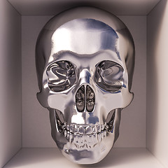 Image showing Metallic skull
