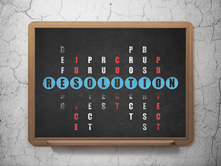 Image showing Law concept: Resolution in Crossword Puzzle