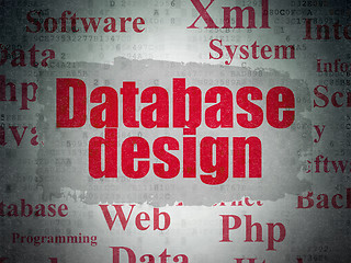 Image showing Database concept: Database Design on Digital Paper background