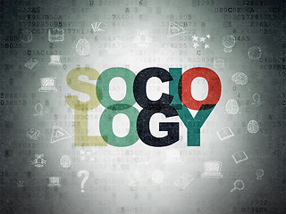 Image showing Learning concept: Sociology on Digital Paper background