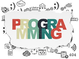 Image showing Software concept: Programming on Torn Paper background