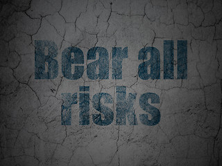 Image showing Insurance concept: Bear All Risks on grunge wall background