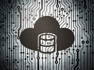 Image showing Cloud technology concept: circuit board with Database With Cloud