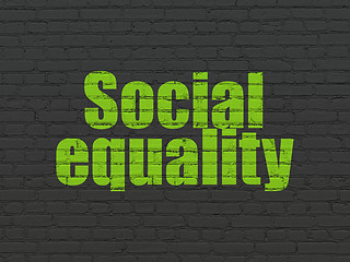 Image showing Politics concept: Social Equality on wall background