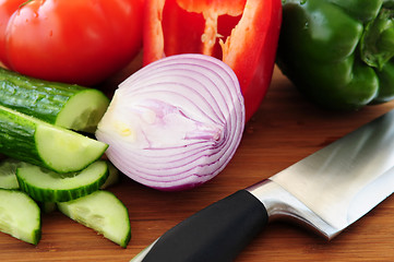 Image showing Vegetables for salad