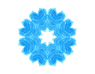 Image showing Abstract blue concentric pattern shape 