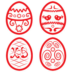 Image showing Vector Easter set for design. beautiful eggs