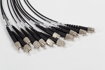 Image showing fiber optic ST and MTP (MPO) connectors