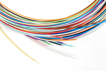 Image showing colored optical fibers