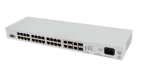 Image showing indistrial gigabit switch isolated