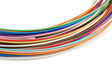 Image showing colored optical fibers