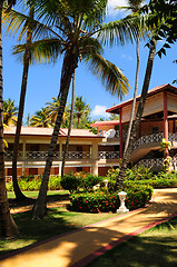 Image showing Hotel at tropical resort