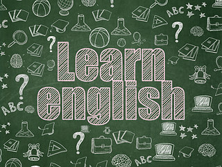 Image showing Studying concept: Learn English on School Board background