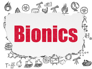 Image showing Science concept: Bionics on Torn Paper background
