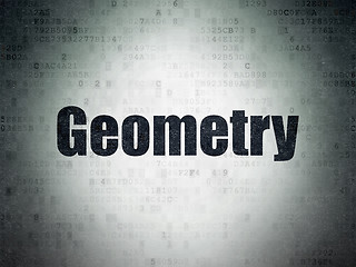 Image showing Learning concept: Geometry on Digital Paper background