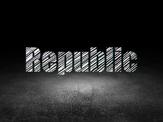 Image showing Politics concept: Republic in grunge dark room