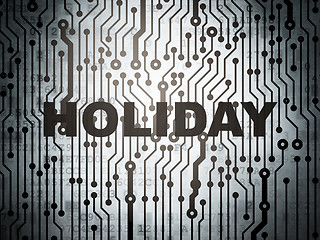 Image showing Holiday concept: circuit board with Holiday
