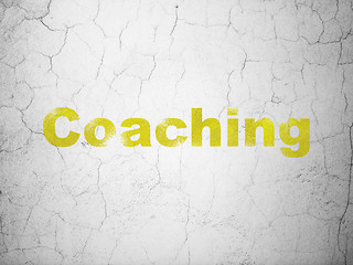 Image showing Learning concept: Coaching on wall background