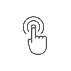 Image showing Touch screen gesture line icon.