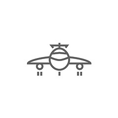 Image showing Airplane line icon.