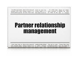 Image showing Finance concept: newspaper headline Partner Relationship Management