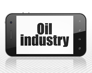 Image showing Industry concept: Smartphone with Oil Industry on display