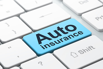 Image showing Insurance concept: Auto Insurance on computer keyboard background