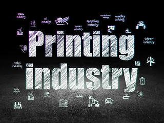 Image showing Industry concept: Printing Industry in grunge dark room