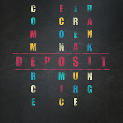 Image showing Currency concept: Deposit in Crossword Puzzle