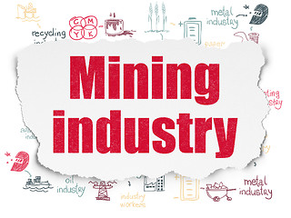 Image showing Industry concept: Mining Industry on Torn Paper background