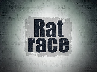 Image showing Finance concept: Rat Race on Digital Paper background