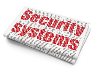 Image showing Security concept: Security Systems on Newspaper background