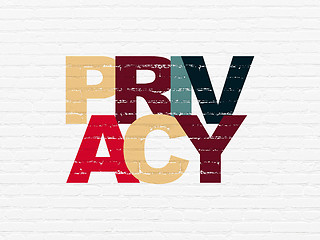 Image showing Protection concept: Privacy on wall background
