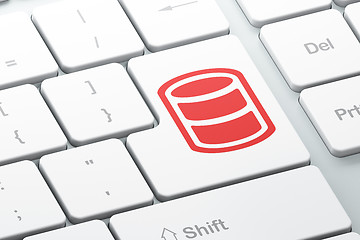 Image showing Database concept: Database on computer keyboard background