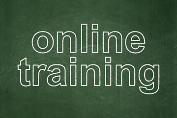 Image showing Education concept: Online Training on chalkboard background