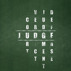 Image showing Law concept: Judge in Crossword Puzzle