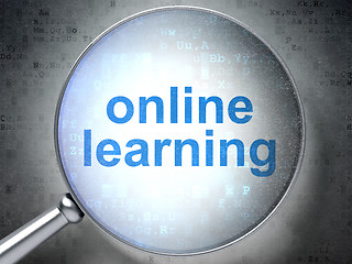 Image showing Studying concept: Online Learning with optical glass