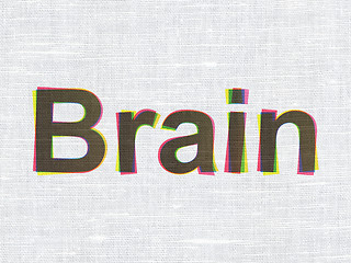 Image showing Healthcare concept: Brain on fabric texture background