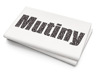 Image showing Political concept: Mutiny on Blank Newspaper background