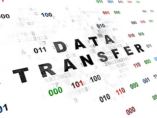 Image showing Data concept: Data Transfer on Digital background
