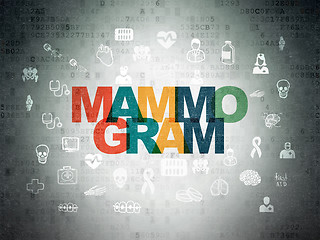 Image showing Health concept: Mammogram on Digital Paper background
