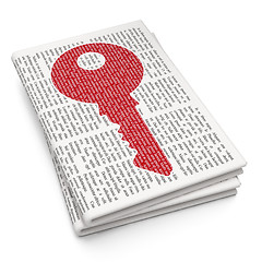 Image showing Protection concept: Key on Newspaper background